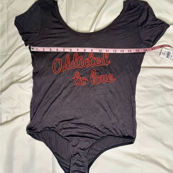 PST Los Angeles “Addicted to Love” Graphic Bodysuit Retro Scoop Neck Tee Small - Picture 8 of 13